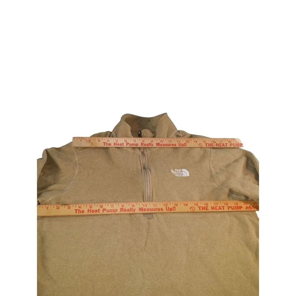 The North Face‎ Mens XL Tan Quarter Zip Fleece Pullover Cap Rock Outdoor Jacket